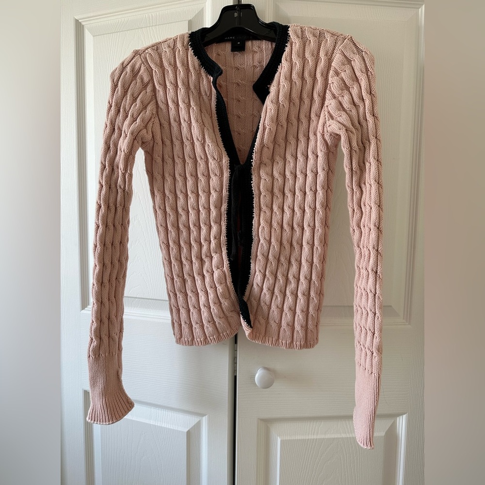 Marc by Marc Jacobs Pink Cotton Cable Knit Sweater Size Small